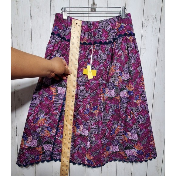 Kika Vargas x Target Skirt Size 2 Coral Reef Scallop Edge Midi Purple Print NWT - Picture 11 of 15